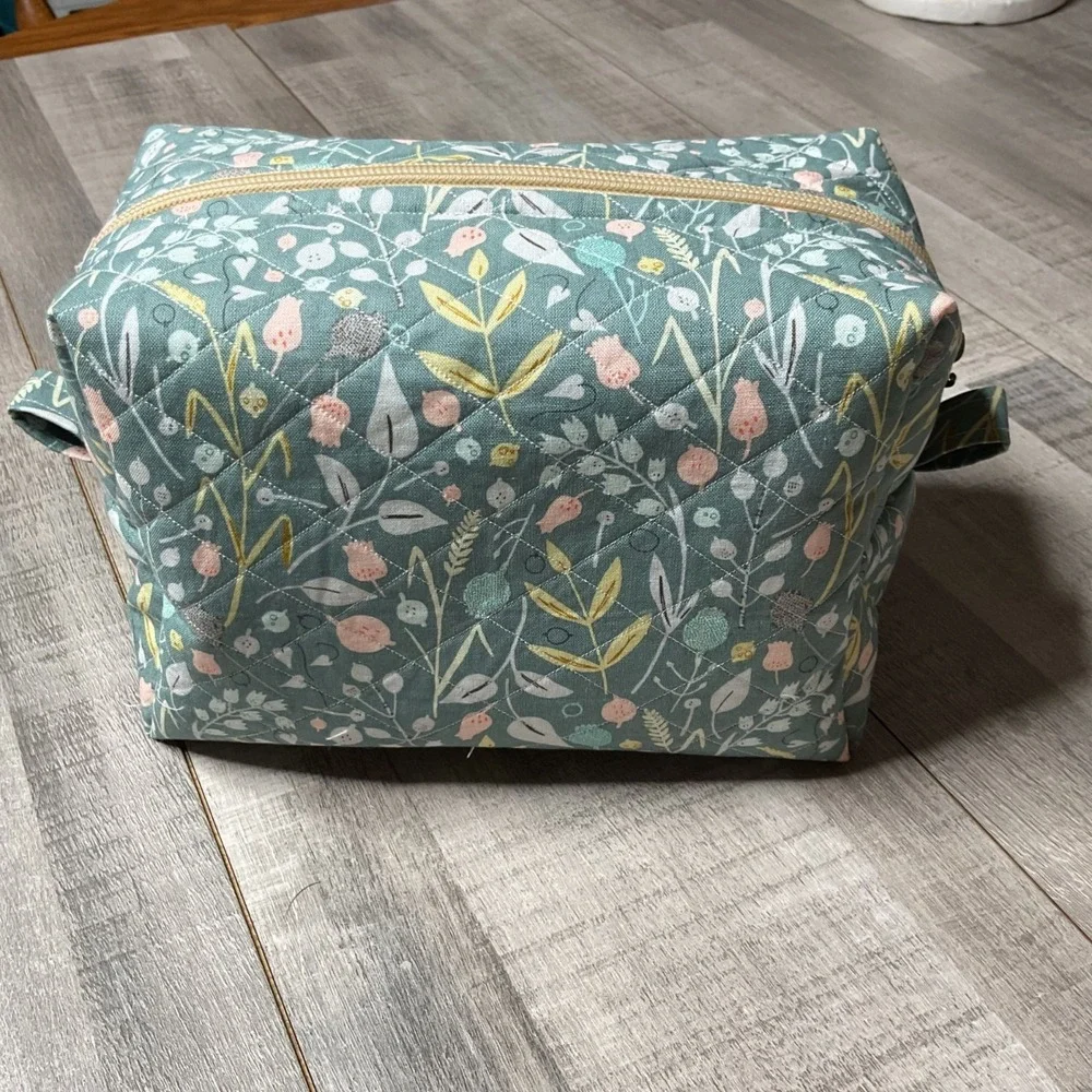 Floral Makeup Bag Cosmetic Organizer Travel Toiletry Zipper Pouch